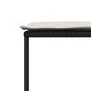 vidaXL Set da Pranzo da Giardino 11 pz con Cuscini in Polyrattan Nero