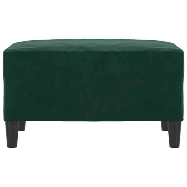 vidaXL Poggiapiedi Verde Scuro 70x55x41 cm in Velluto