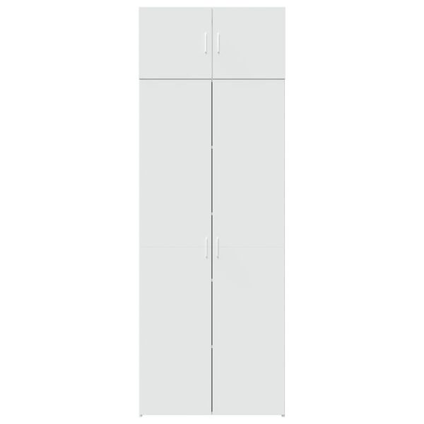 vidaXL Mobile Portaoggetti Bianco 80x42,5x225 cm in Truciolato