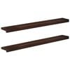 vidaXL Soglie per finestre 2 pz Marrone Scuro 120 x 20 x 2 cm