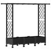 vidaXL Letto Rialzato con Griglia e Tetto Nero 164 x 40 x 127 cm PP