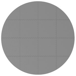 vidaXL Tappetino per piscina 16 pz &Oslash; 235 cm Rotondo Schiuma EVA Grigio