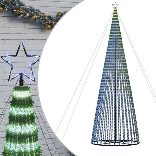 vidaXL Albero di Natale a LED 1544 LED Blu 500 cm