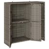 vidaXL Armadio con archiviazione Grigio 100 x 36 x 102 cm Rattan
