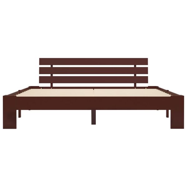 vidaXL Giroletto senza Materasso Marrone Scuro 180x200 cm in Pino