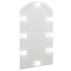 vidaXL Specchio con Luci LED 70x40 cm Forma ad Arco in Vetro