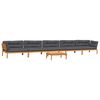 vidaXL Set Divano Pallet da Giardino 6 pz con Cuscini Massello Acacia
