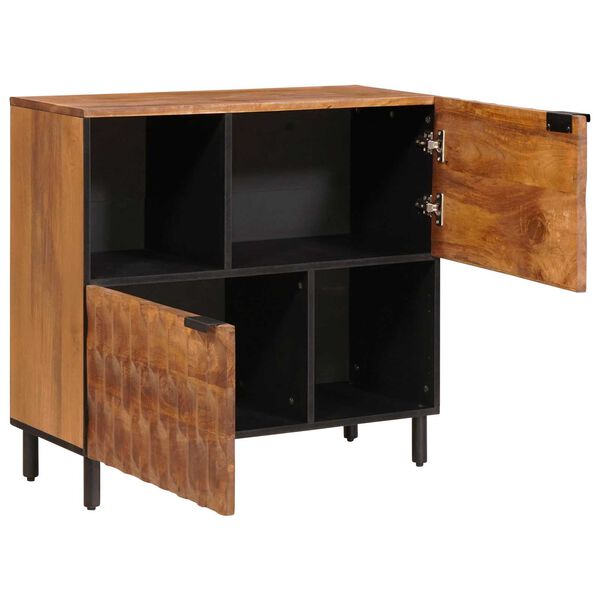 vidaXL Credenza con porta Finitura Marrone Acacia 80 x 33 x 75 cm