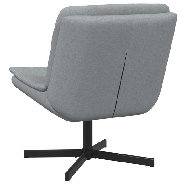 vidaXL Sedia girevole Grigio chiaro 63 x 75 x 76 cm Tessuto