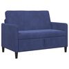 vidaXL Divano con Storage 2 posto Blu Polizia 122 x 78 x 87 cm