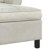 vidaXL Chaise Lounge con cuscino Crema 91 x 157 x 91 cm Velluto