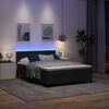 vidaXL Letto a Sorgente LED con materasso Nero 140 x 190 cm Velluto