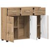 vidaXL Credenza con lo scaffale Rovere artigianale 88,5 x 30,5 x 73 cm