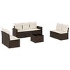 vidaXL Set Divani da Giardino 8 pz con Cuscini Marrone in Polyrattan