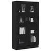 vidaXL Armadio per Libri Rovere Nero 82,5 x 30,5 x 150 cm