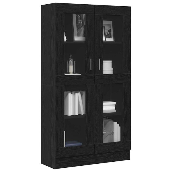 vidaXL Armadio per Libri Rovere Nero 82,5 x 30,5 x 150 cm