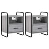 vidaXL Mobiletto da Letto Appeso 2 pz Sonoma grigio 40 x 30 x 50 cm