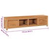 vidaXL Mobile Porta TV 135x30x35 cm in Legno Massello di Teak