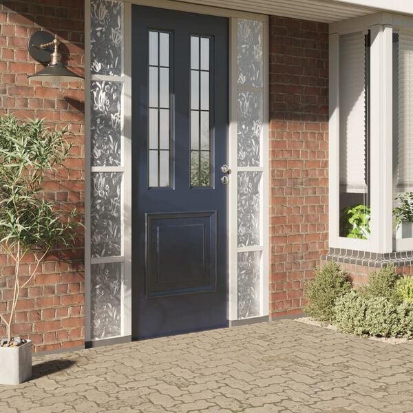 vidaXL Pellicola per Finestra Smerigliata Motivo Fiore 45x500 cm PVC