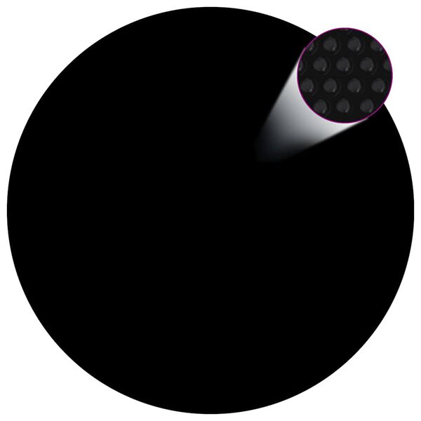 vidaXL Pellicola Galleggiante Solare PE per Piscina 455 cm Nero e Blu