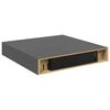 vidaXL Scaffale a Parete Grigio Lucido 23x23,5x3,8 cm in MDF