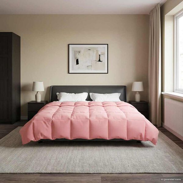 vidaXL Duvet Estivo Trapuntato Rosa 200 x 200 cm Microfibra