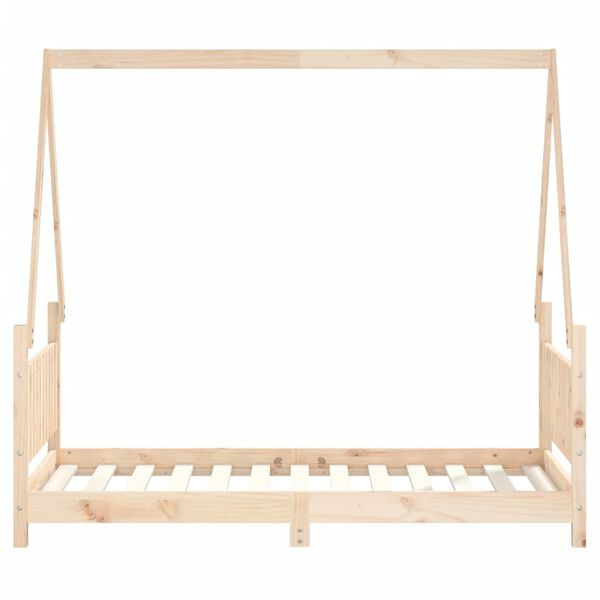 vidaXL Giroletto per Bambini 80x160 cm in Legno Massello di Pino