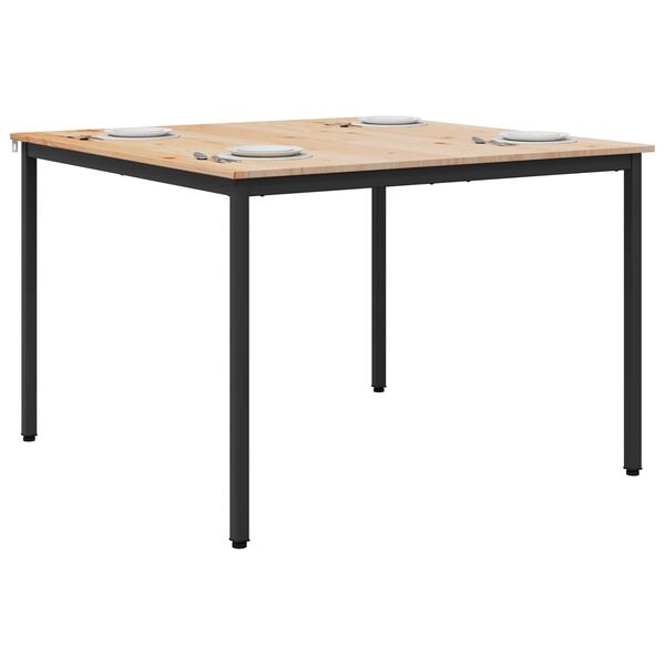 vidaXL Tavolo da pranzo Naturale 110 x 110 x 75 cm Pino massello