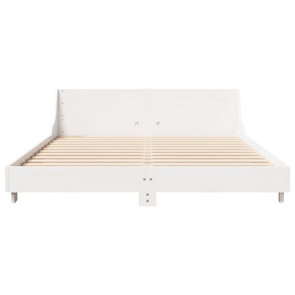 vidaXL Letto senza Materasso Bianco 140x190 cm Legno Massello di Pino