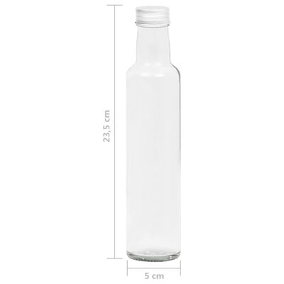 vidaXL Bottigliette in Vetro 260 ml con Tappo a Vite 10 pz