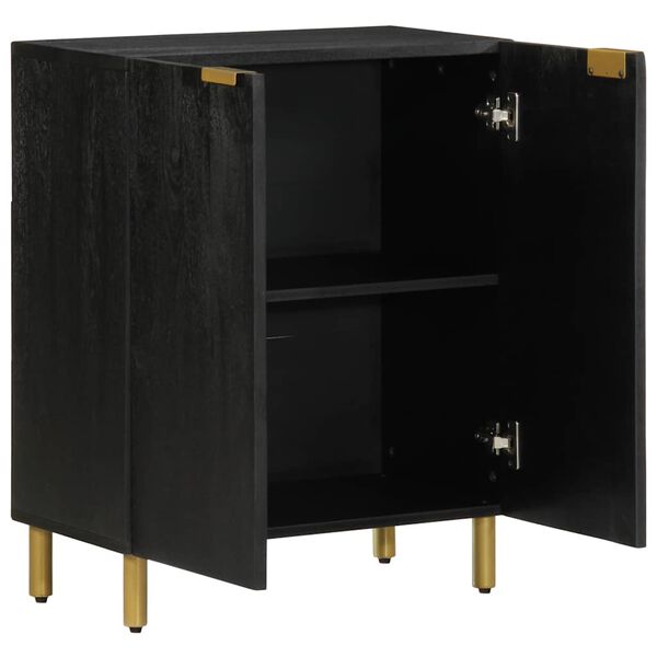 vidaXL Credenza Nera 60x33x75 cm in Legno Multistrato