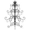 vidaXL Albero di Natale in metallo con supporto Nero 60 cm