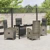 vidaXL Set da Pranzo per Giardino con cuscino 5 pcs Grigio polyrattan