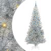 vidaXL Albero di Natale con 300 LED con supporto Argento 240 cm PET