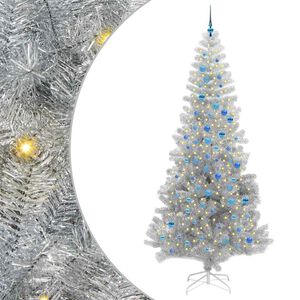 vidaXL Albero di Natale Argento 240 cm PET