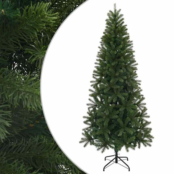vidaXL Albero di Natale artificiale Verde 180 cm PVC, PE e acciaio