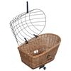 vidaXL Cestino Posteriore Bici e Copertura 55x31x36cm Salice Naturale