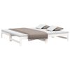 vidaXL Dormeuse Estraibile Bianca 2x(90x200) cm Legno Massello di Pino
