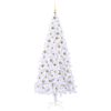 vidaXL Albero di Natale artificiale Bianco 210 cm PVC e Acciaio