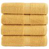 vidaXL Asciugamani Premium SOLUND 4 pz Oro 30x30 cm 600 g/m&sup2;