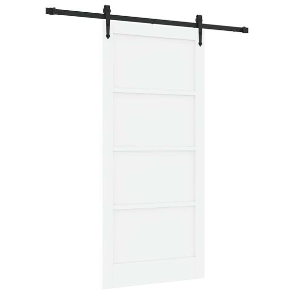 vidaXL Porta scorrevole ORKDAL Bianco 93 x 202 cm Pino massello