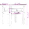 vidaXL Tavolino Corona 50x50x50 cm in Legno Massello di Pino