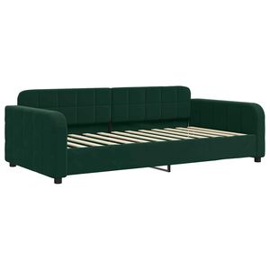 vidaXL Letto da Giorno Verde Scuro 90x200 cm in Velluto