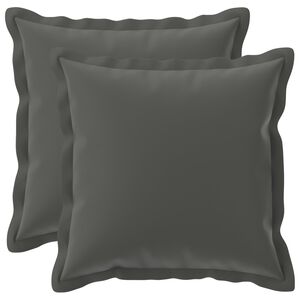 vidaXL Federa 2 pz HOUTEN Antracite 30 x 30 cm Poliestere