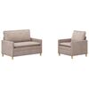 vidaXL Set di divani 2 pcs Beige Poliestere