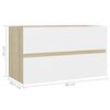 vidaXL Set Mobili da Bagno Bianco e Rovere Sonoma in Legno Multistrato