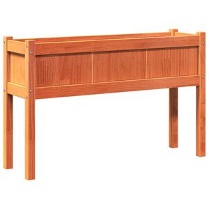 vidaXL Fioriera Giardino Gambe Marrone Cera 110x31x70 cm Massello Pino