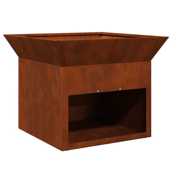 vidaXL Focolare Ruggine 50 x 50 x 40 cm acciaio corten