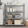 vidaXL Ripiani Libreria 4pz Grigio Cemento 100x40x1,5cm Multistrato