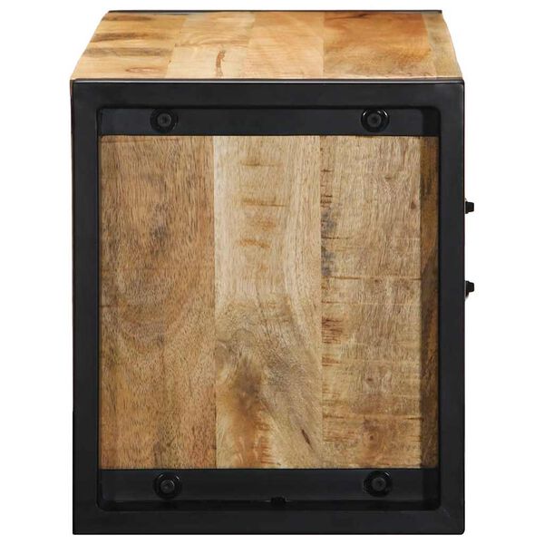 vidaXL Mobile Porta TV 80x30x35 cm in Legno Massello di Mango Grezzo